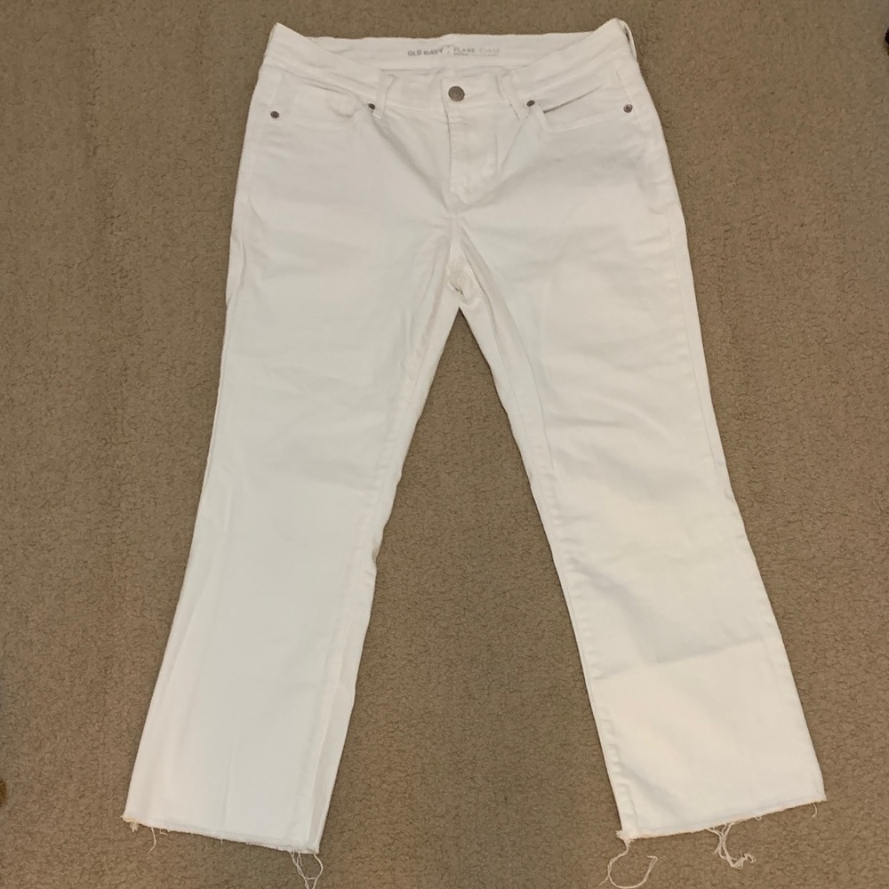 Old Navy Women's Bright White Straight Leg Jeans